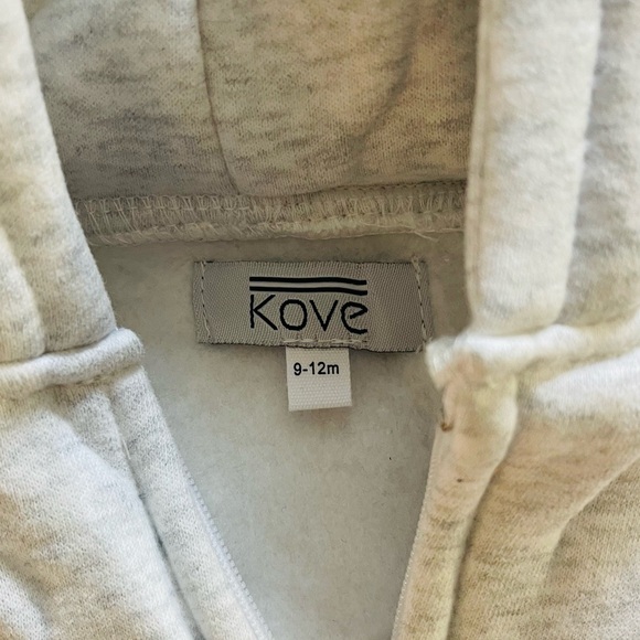 NWT Kove Baby Apparel hooded romper - pebble grey - Picture 4 of 5